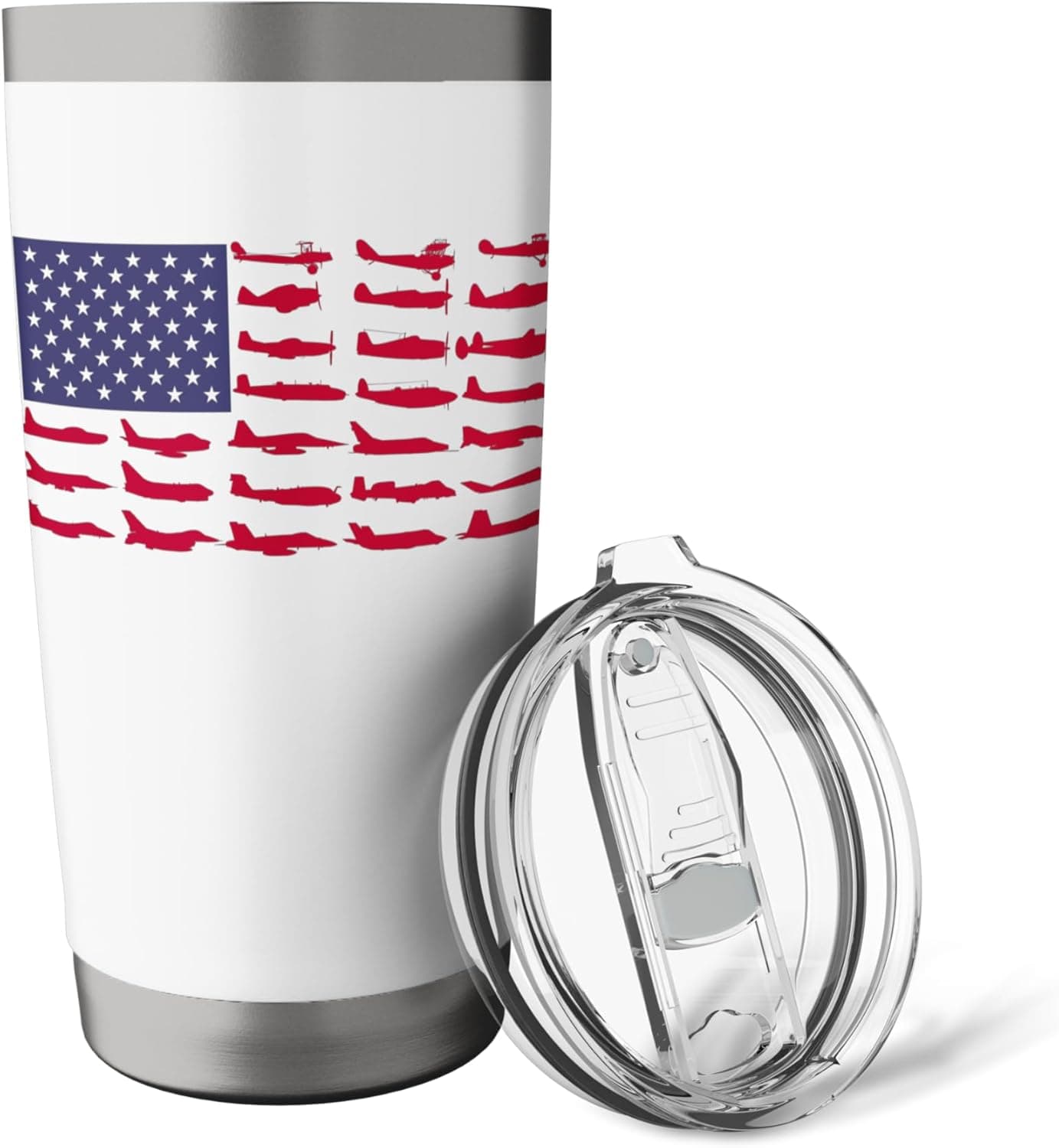 Aircraft Flag insulated stainless steel tumbler