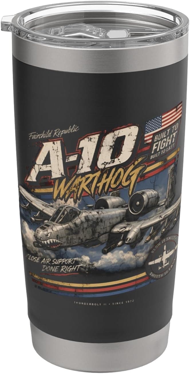 A-10 Warthog Vintage/Retro Collectable Design Stainless Steel Insulated Tumbler