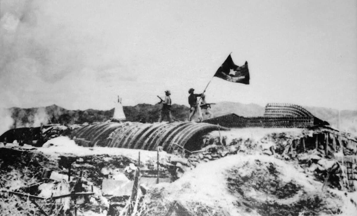 French fortifications in the valley of Dien Bien Phu during the 1954 siege