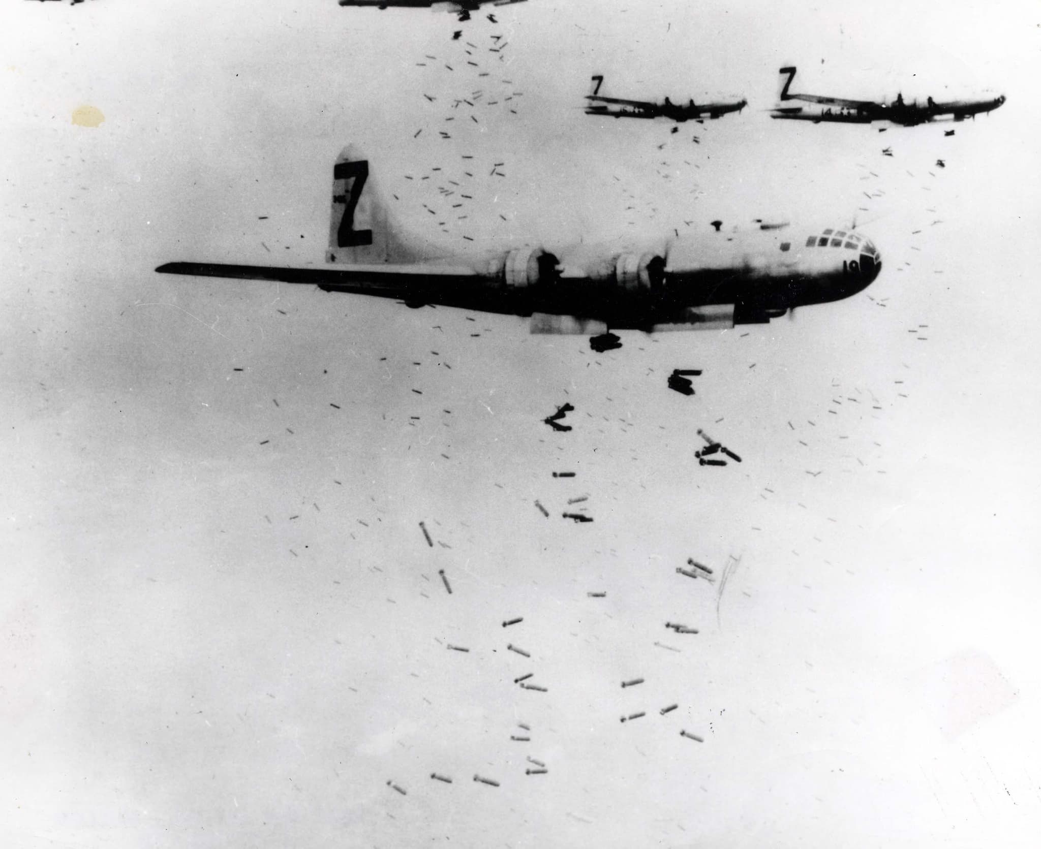 Allied warships under Japanese air attack in the waters around the Dutch East Indies, 1942