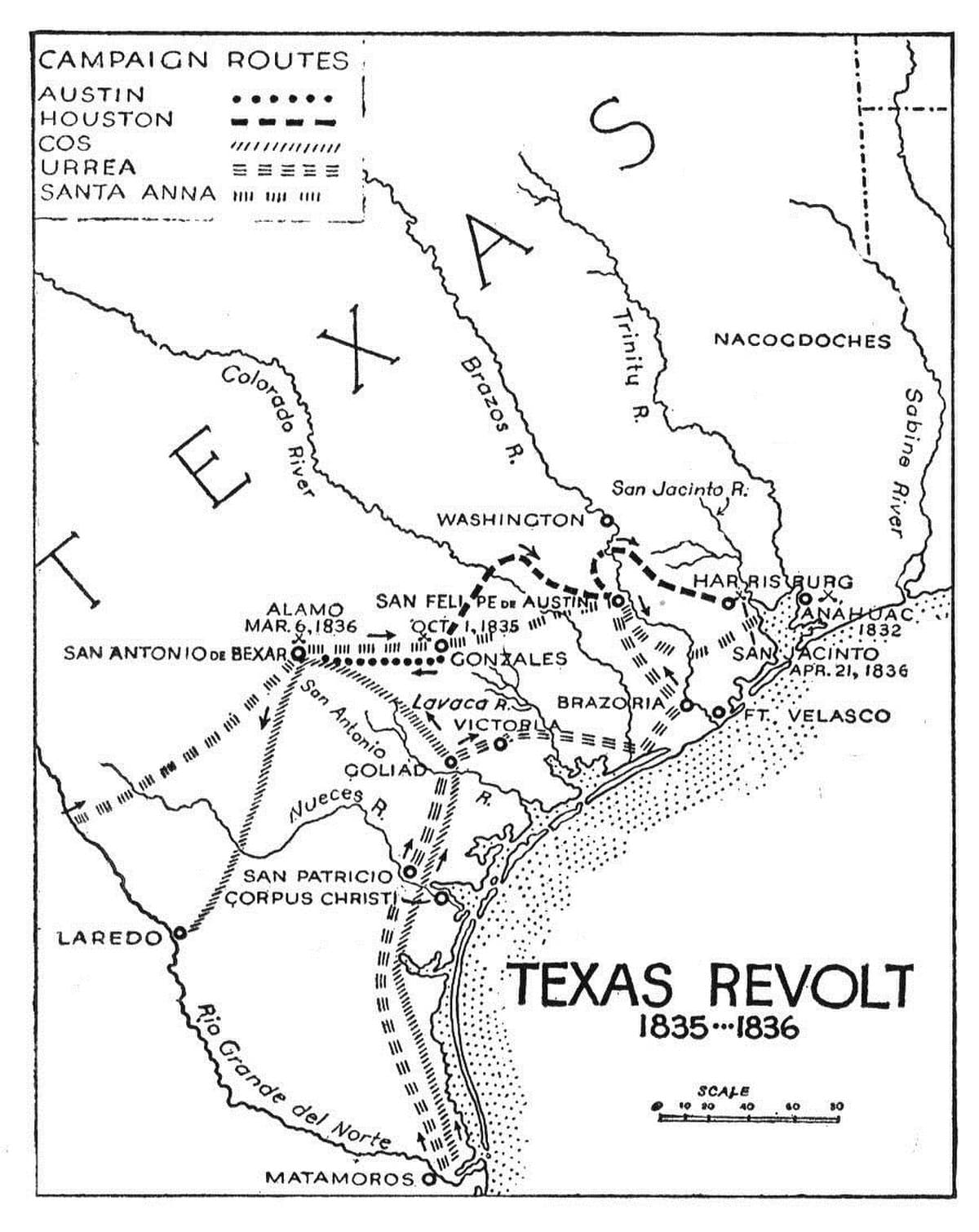 Presidio La Bahia at Goliad, Texas, where over 400 Texian prisoners of war were executed on Palm Sunday, March 27, 1836
