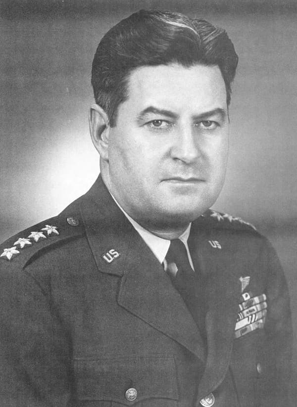 General Curtis LeMay, architect of the 8th Air Force's precision bombing doctrine and combat box formation