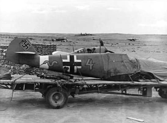 Captured Messerschmitt Bf 109G at Fuka airfield in Egypt, 1943