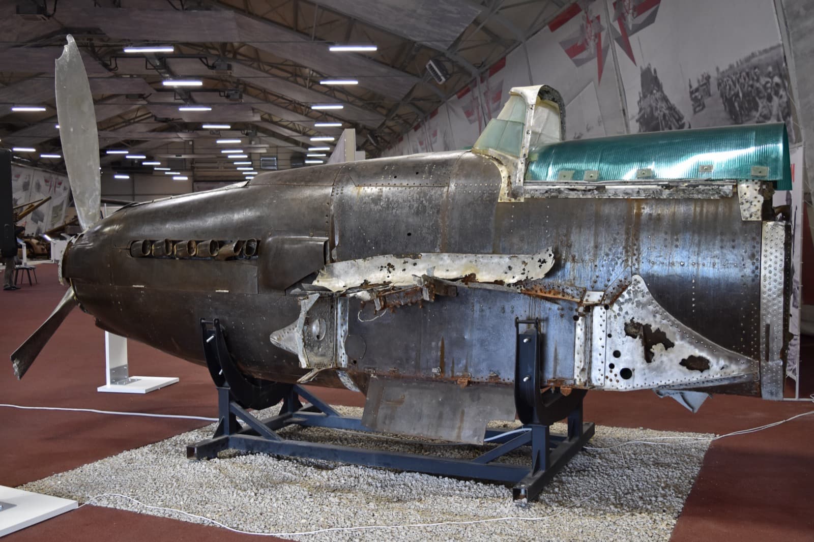 Recovered Il-2 fuselage showing armored construction, shot down over Kerch Strait 1943