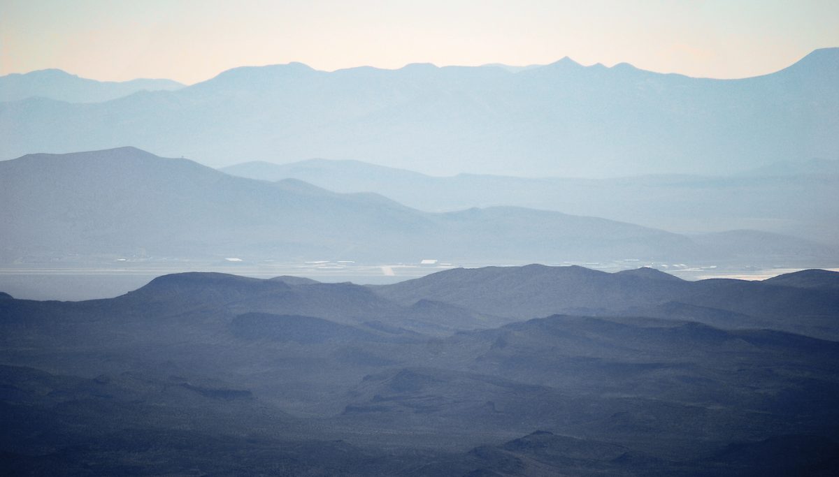 Area 51 at Groom Lake in the Nevada desert showing dry lakebed runway and restricted military facility