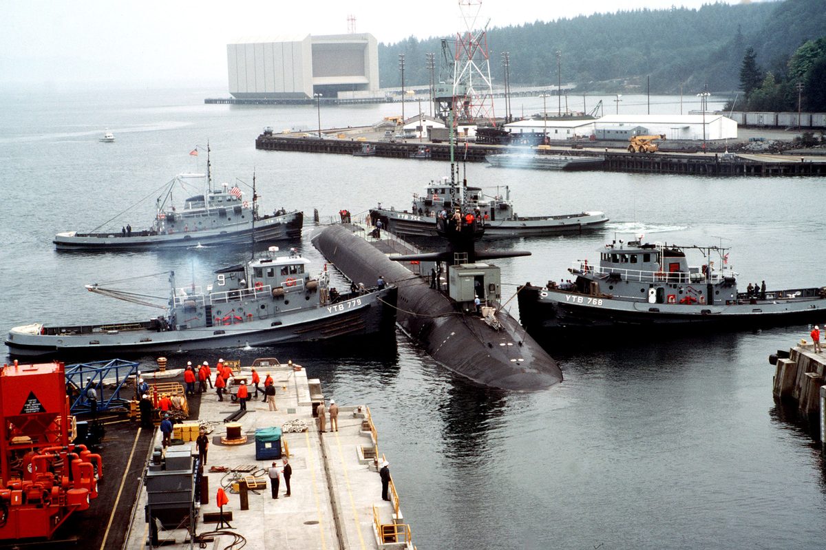 Naval Base Kitsap Bangor in Washington state, Pacific home of Ohio-class ballistic missile submarines