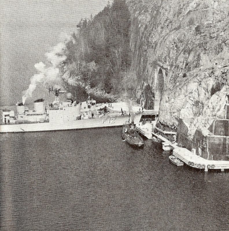 Muskö naval base facility in Sweden, underground naval installation built into a Stockholm archipelago island