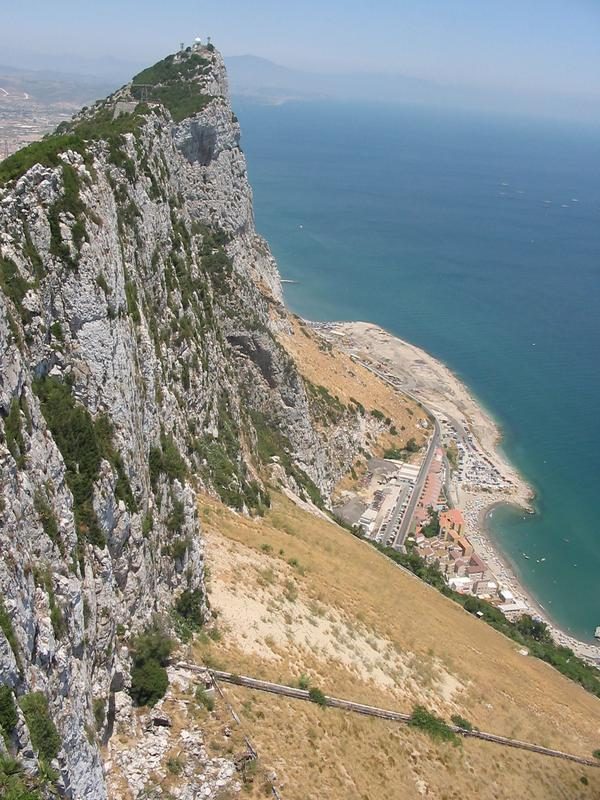 The Great Siege Tunnels inside the Rock of Gibraltar showing historic military fortification galleries