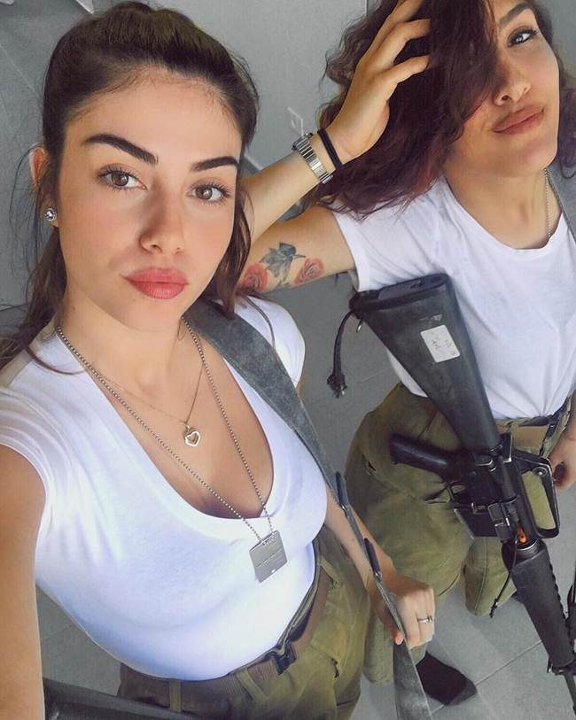 Young female IDF soldier gaining life experience