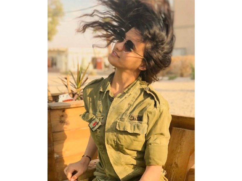 Female IDF officer candidate during leadership training