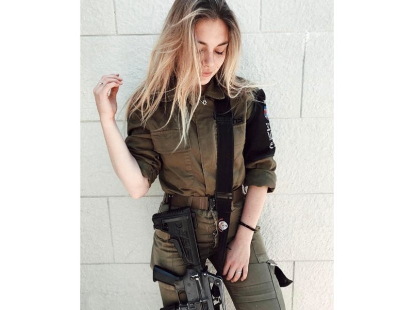 Female IDF soldier demonstrating focus and determination