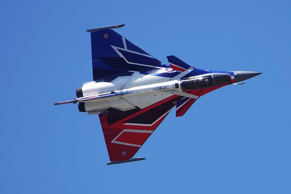 Dassault Rafale omnirole fighter launching from French aircraft carrier Charles de Gaulle