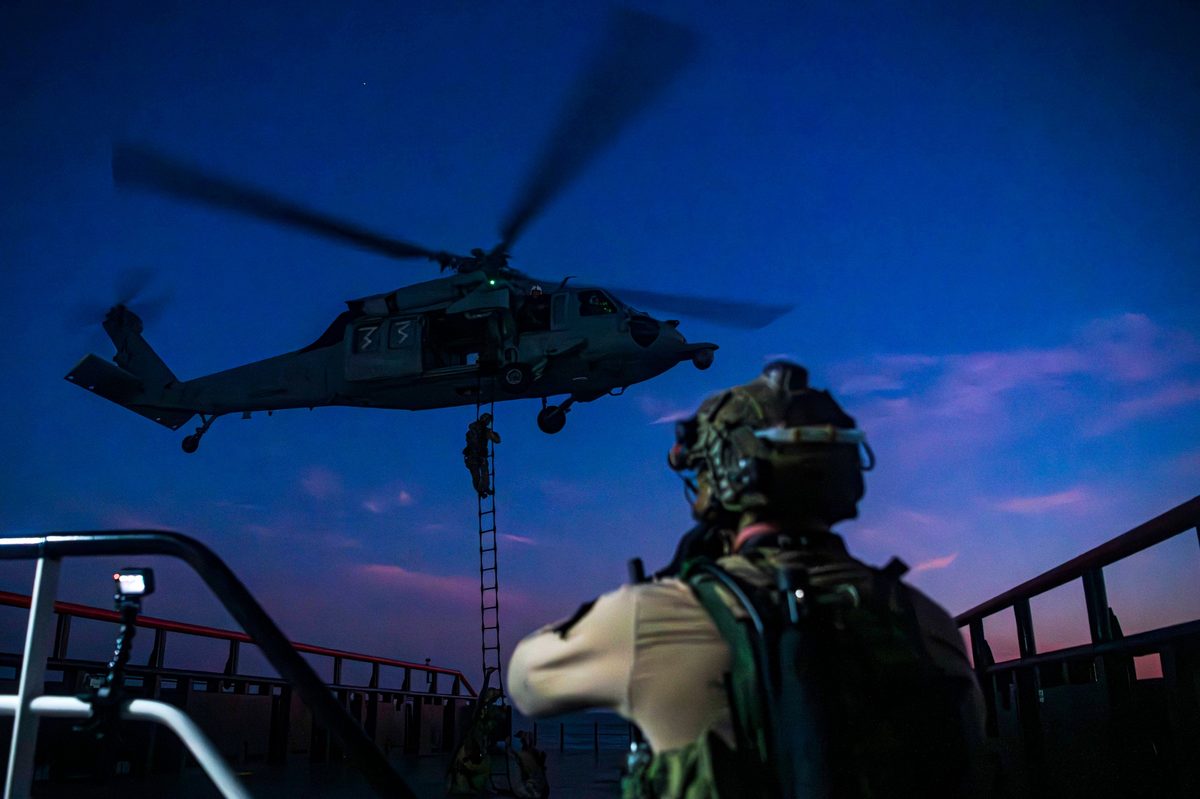 DEVGRU SEAL Team 6 naval special warfare operators during tactical training