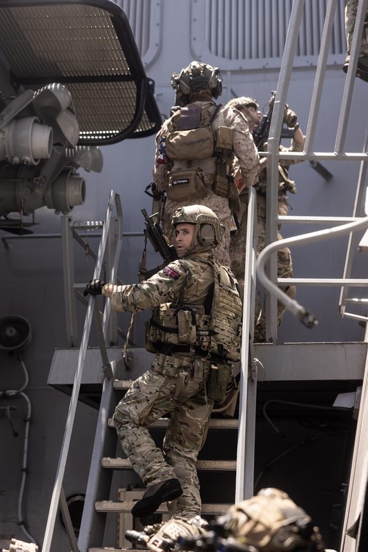British Special Boat Service SBS operators during maritime special operations
