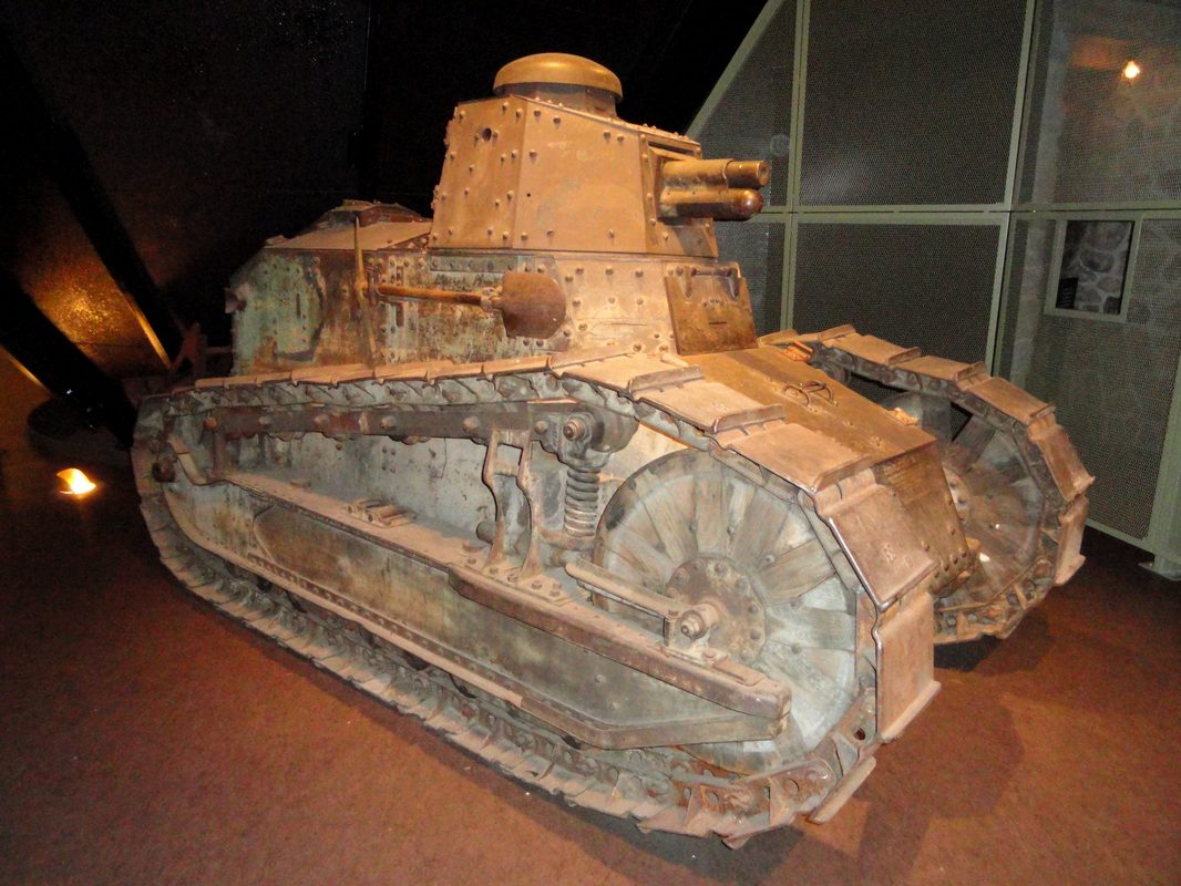 French Renault FT light tank with rotating turret from World War I era