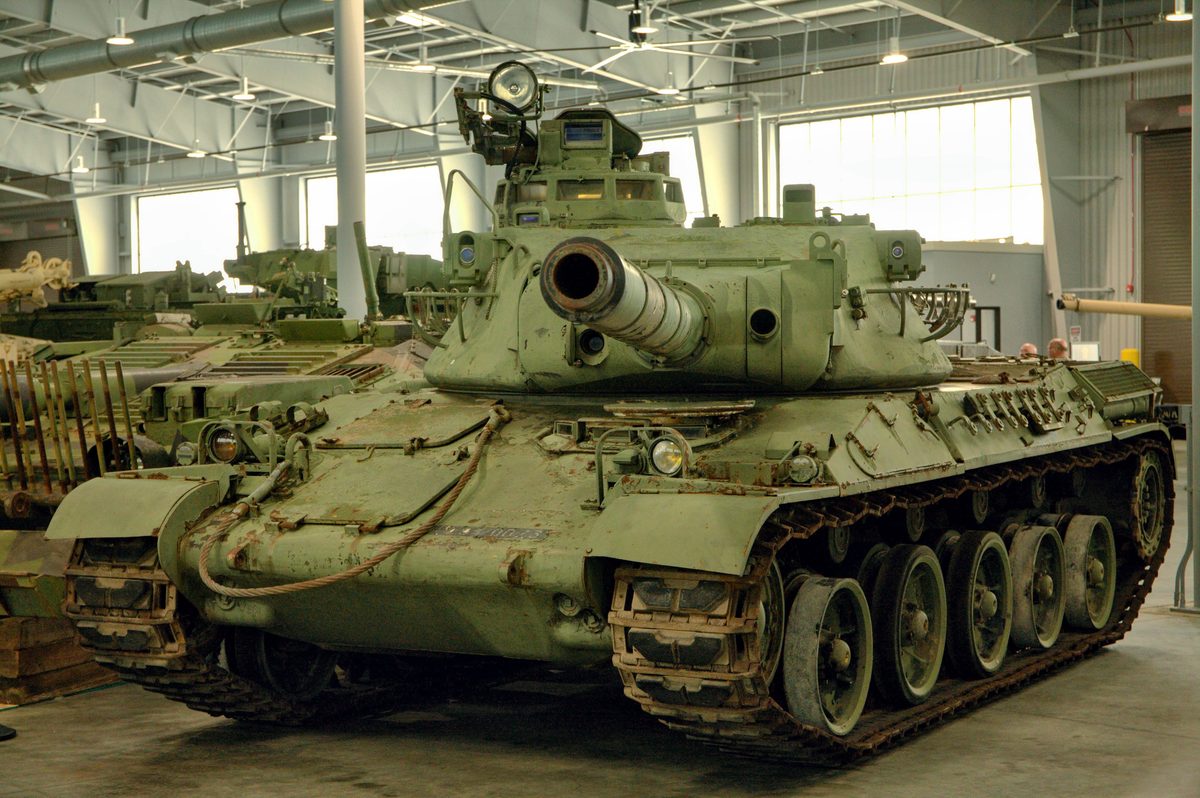 French AMX-30 main battle tank firing its 105mm gun during NATO exercises