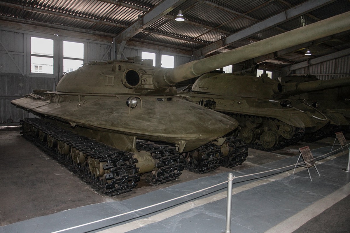 Object 279 experimental heavy tank with distinctive elliptical hull at Kubinka Tank Museum