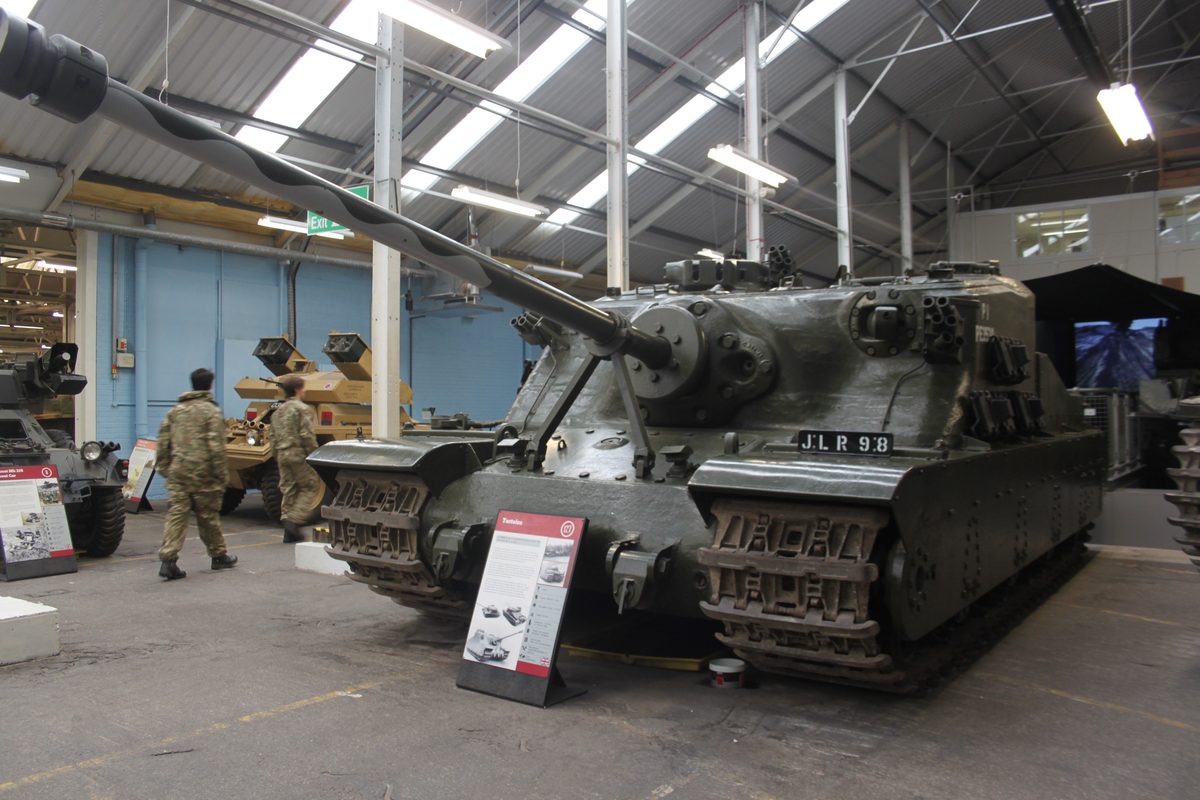 A39 Tortoise heavy assault tank at the Tank Museum in Bovington