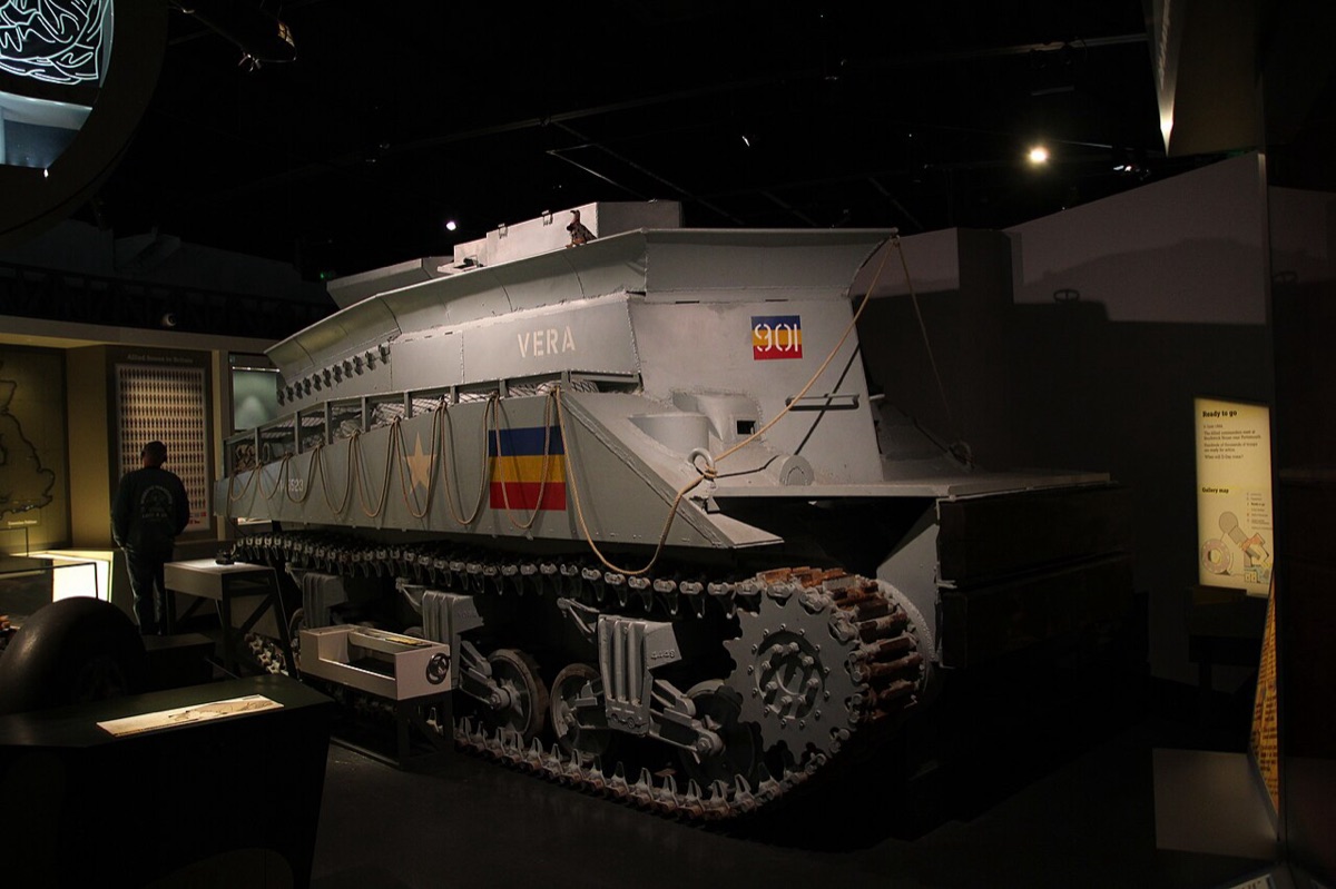 Sherman Beach Armoured Recovery Vehicle BARV designed for surf-zone recovery operations