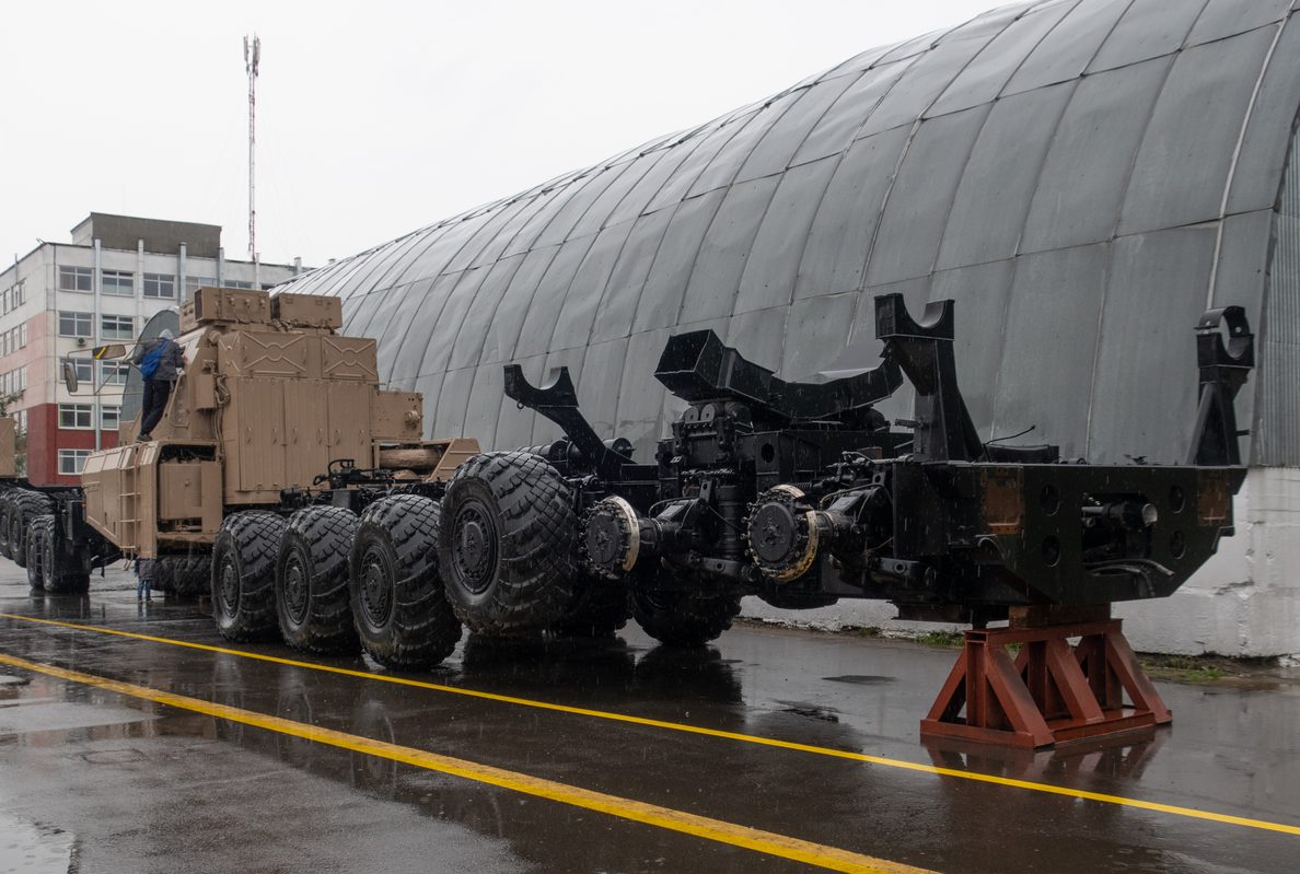 MAZ-7907 twenty-four wheel missile transporter vehicle