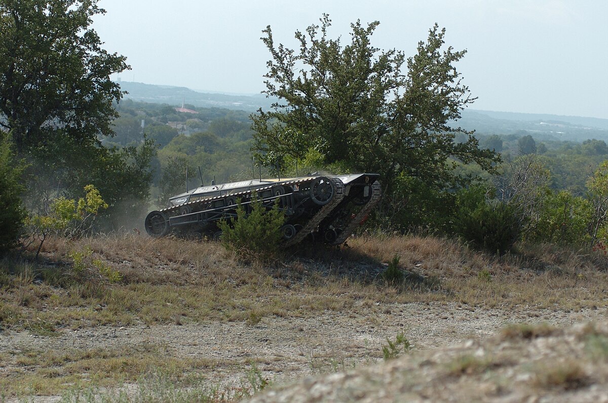 Ripsaw unmanned tracked vehicle during U.S. Army robotics testing