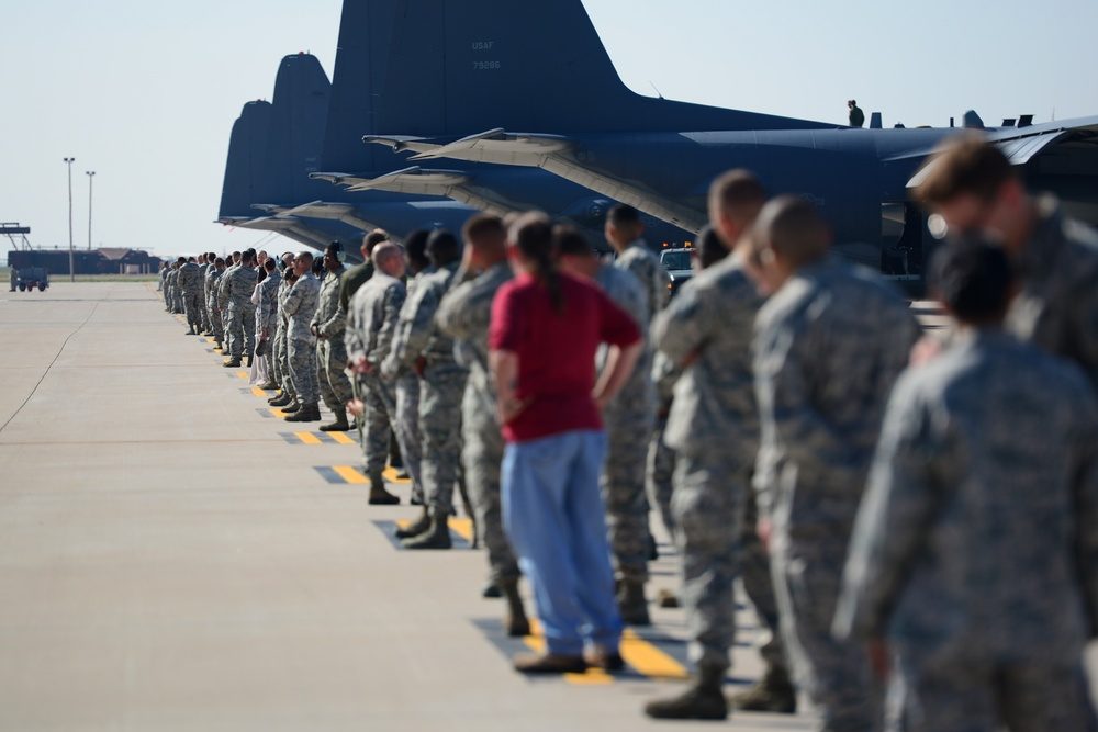 AC-130H Spectre during its retirement ceremony at Hurlburt Field