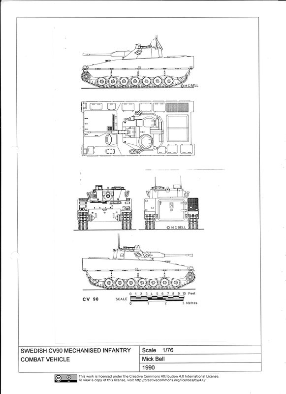 Swedish CV90 infantry fighting vehicle with 40mm Bofors autocannon