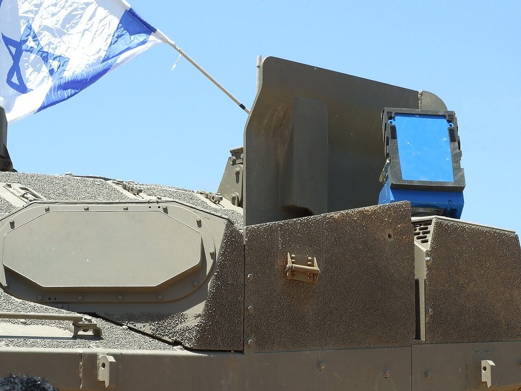 Israeli Merkava Mark IV main battle tank equipped with Trophy active protection system