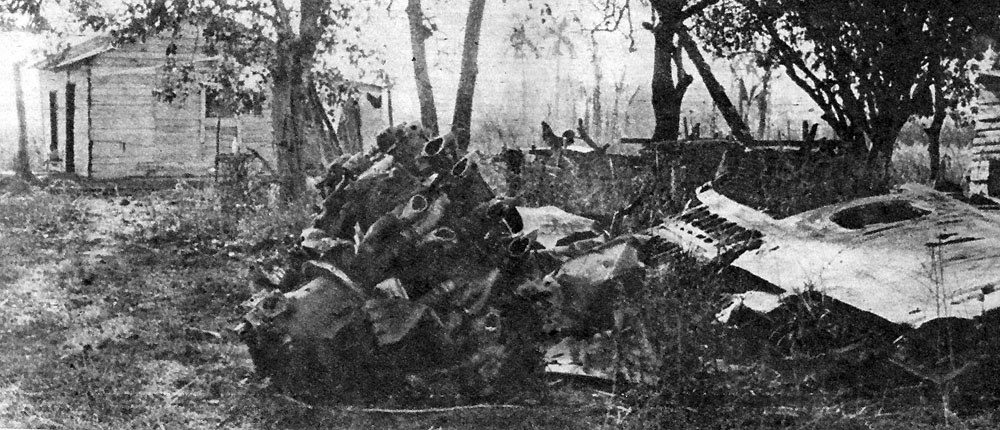 Wreckage of a Brigade 2506 B-26 Invader shot down over Cuba during the Bay of Pigs invasion