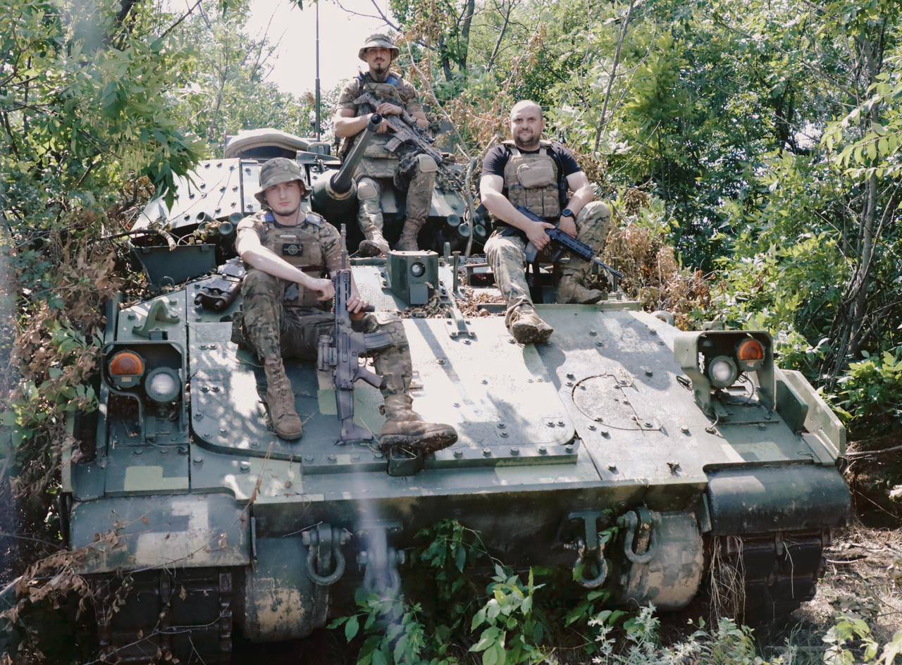 M2A4 Bradley infantry fighting vehicle during combat operations representing the proven American IFV