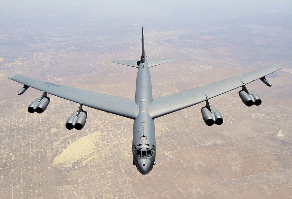 B-52H Stratofortress flying in formation over the U.S. Central Command area of responsibility