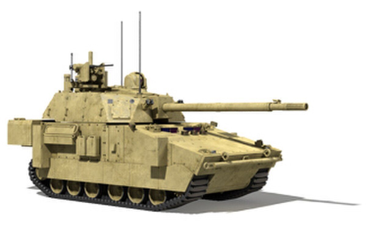 Future Combat Systems conceptual illustration showing the networked family of manned and unmanned vehicles that comprised the Army's cancelled modernization program