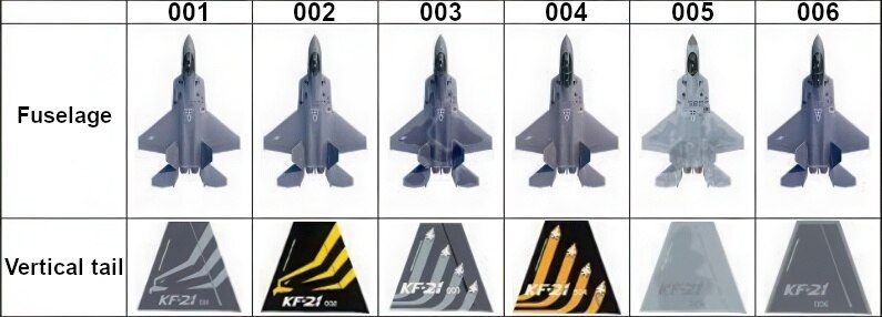 KF-21 Boramae prototype aircraft showing its aerodynamic design and external hardpoints