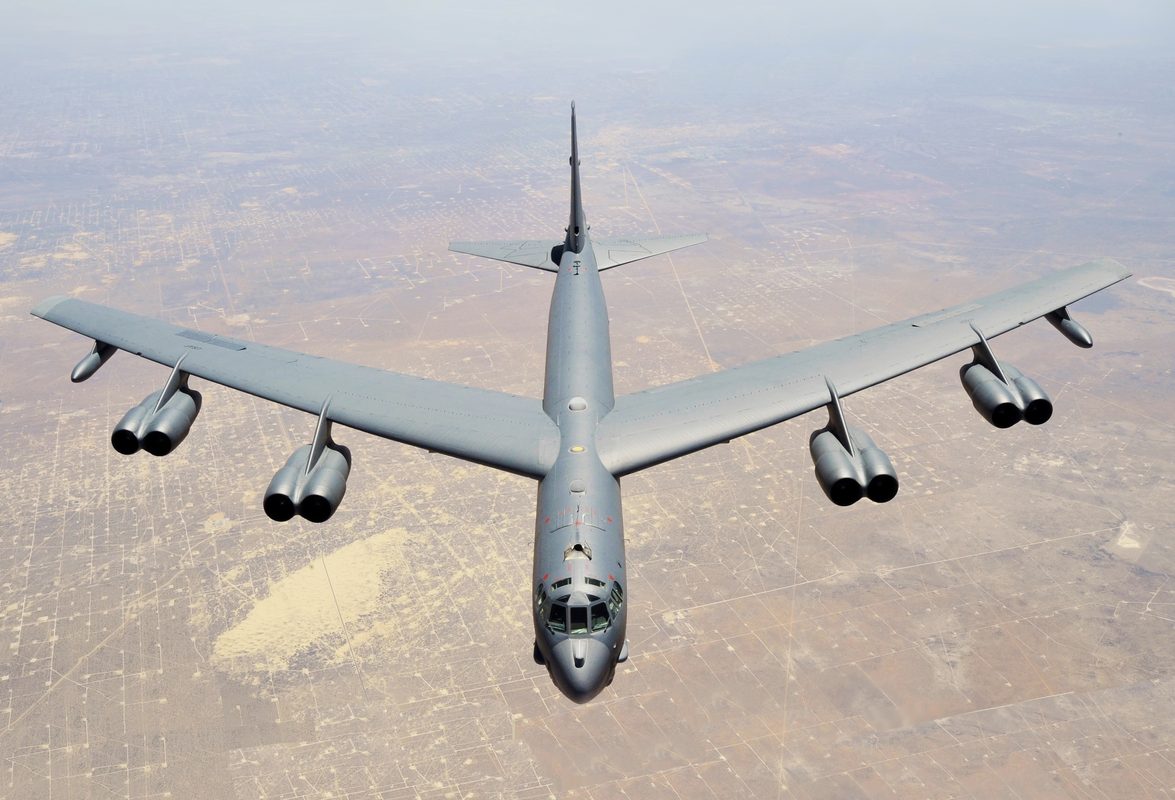 B-52 Stratofortress bombers dropping ordnance during Operation Niagara near Khe Sanh in 1968