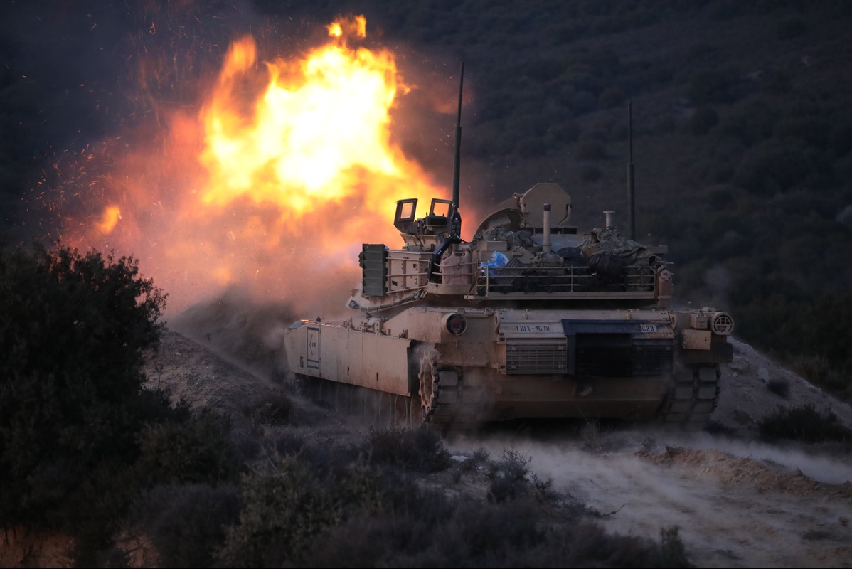 M1 Abrams tank during exercises