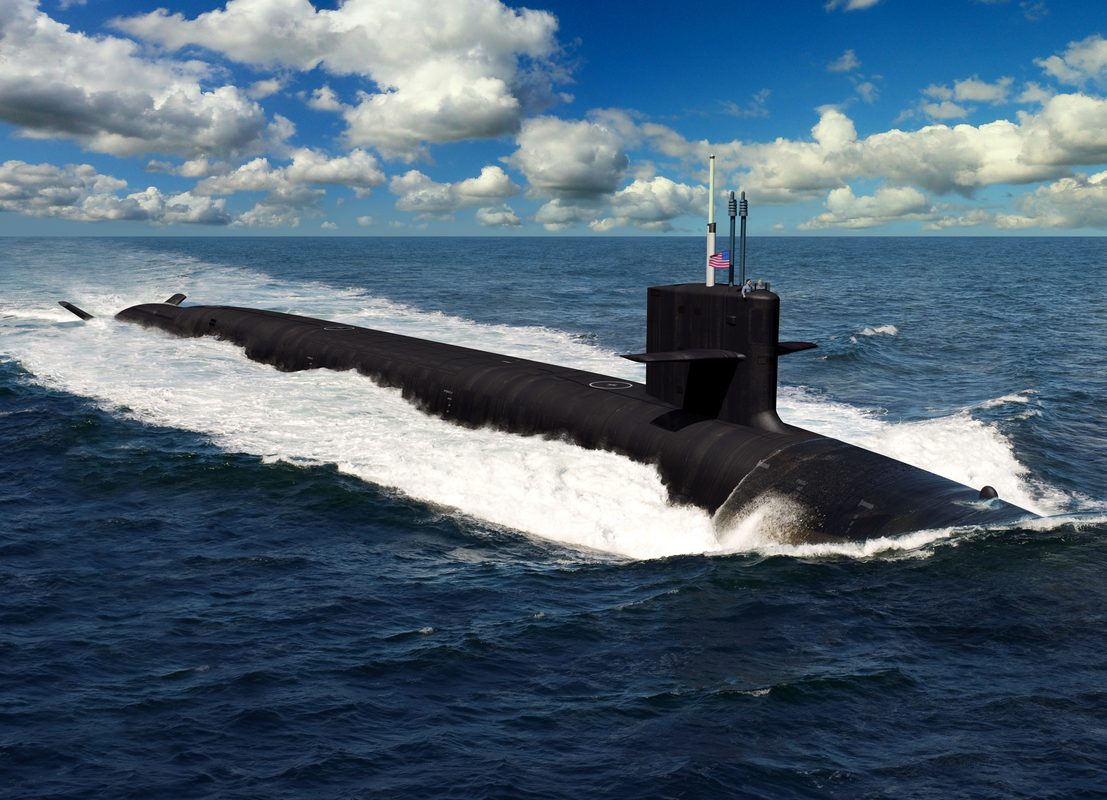 Columbia-class ballistic missile submarine rendering showing the next-generation SSBN design