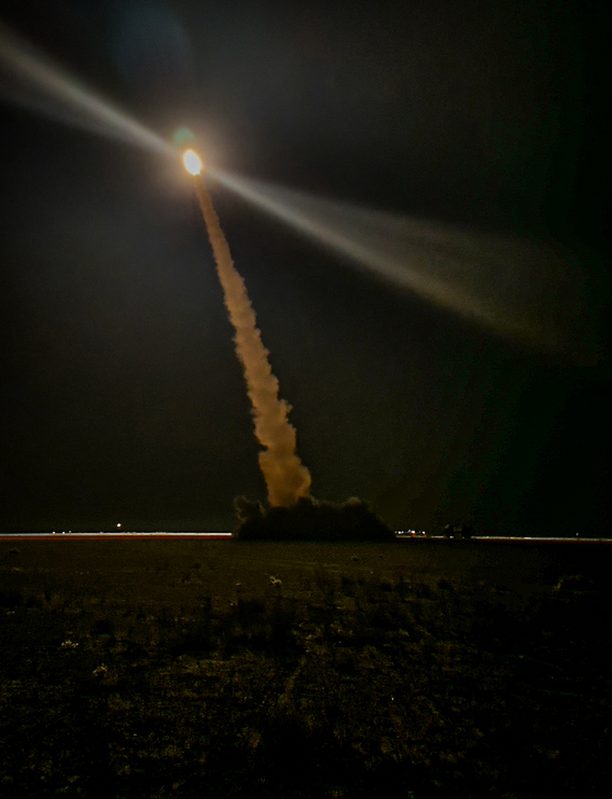 Soldiers from the 2nd Battalion, 300th Field Artillery fire a GMLRS rocket from a HIMARS during a live fire exercise in Syria