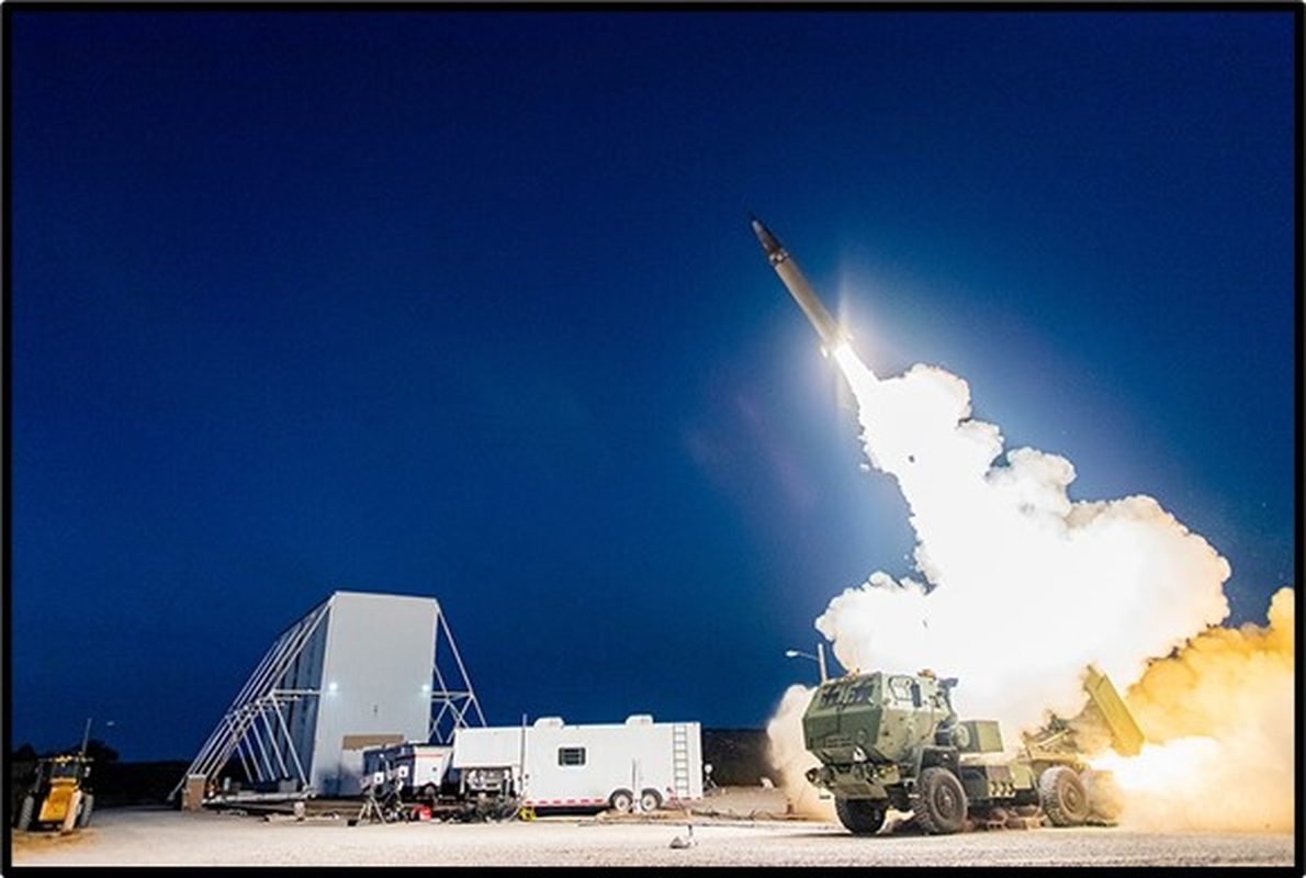 U.S. Army personnel observe a successful Precision Strike Missile production qualification test launch at White Sands Missile Range in February 2025