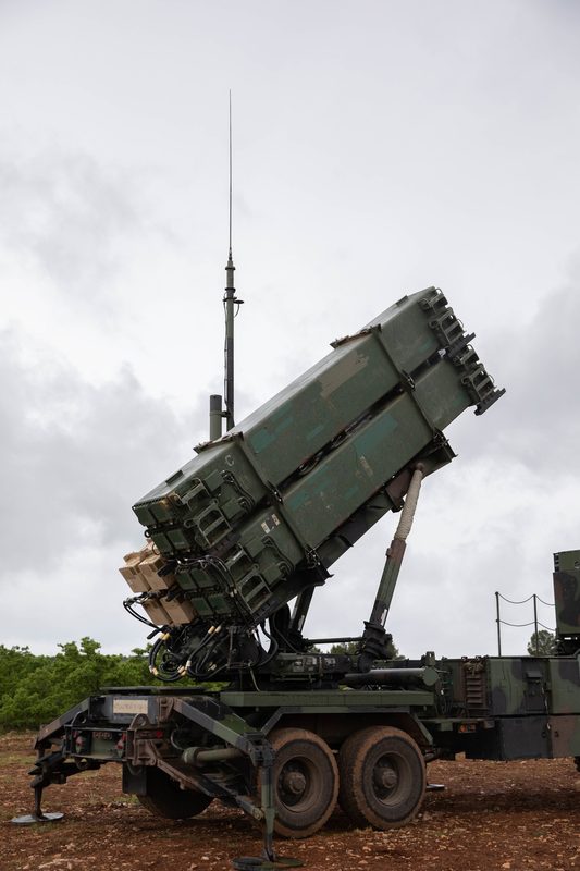 Patriot missile launcher deployed in the field during DEFENDER-Europe 21 exercises in Croatia