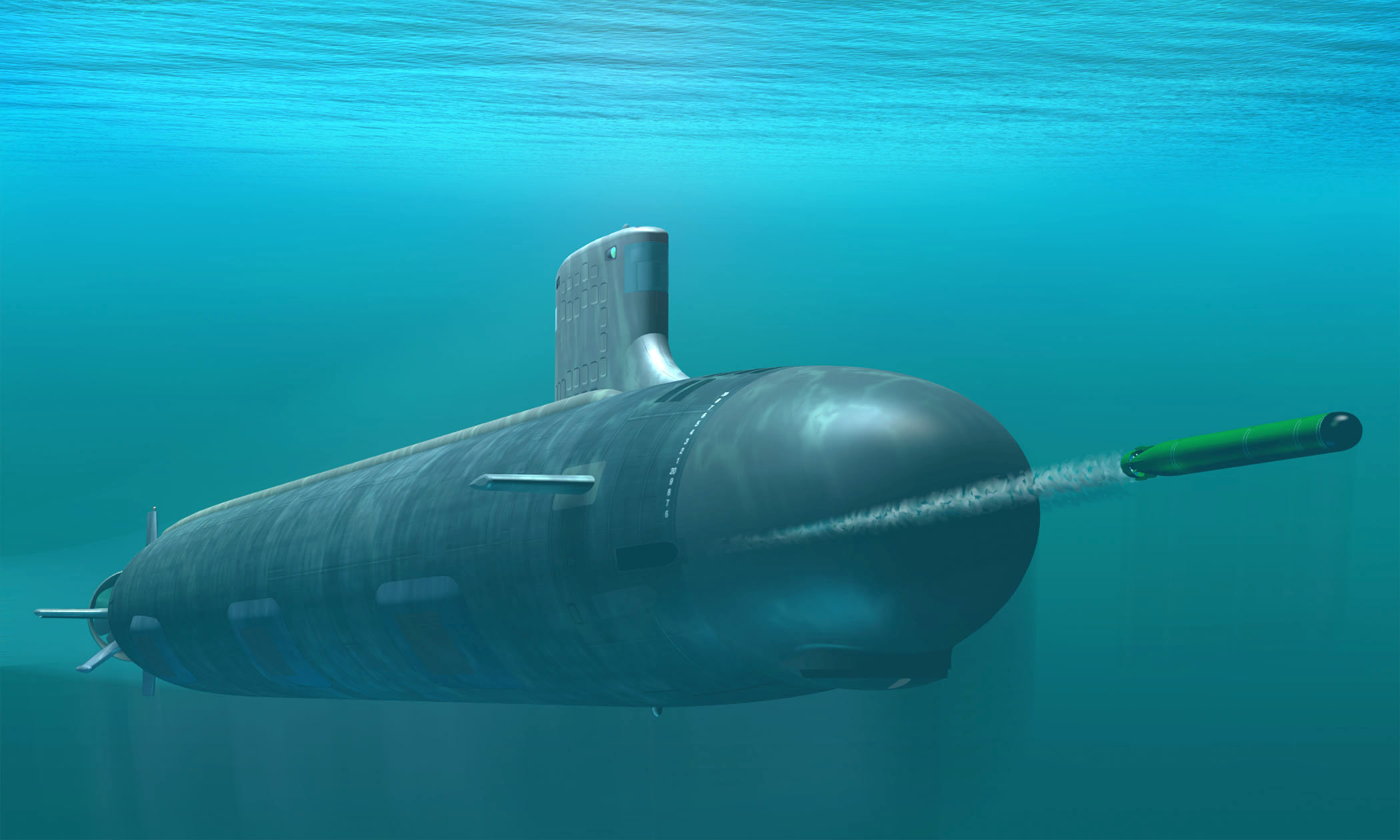 Virginia-class submarine under construction at Electric Boat showing hull sections being assembled