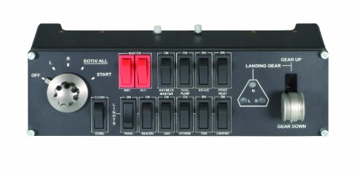 Logitech Flight Switch Panel with toggles and LED indicators