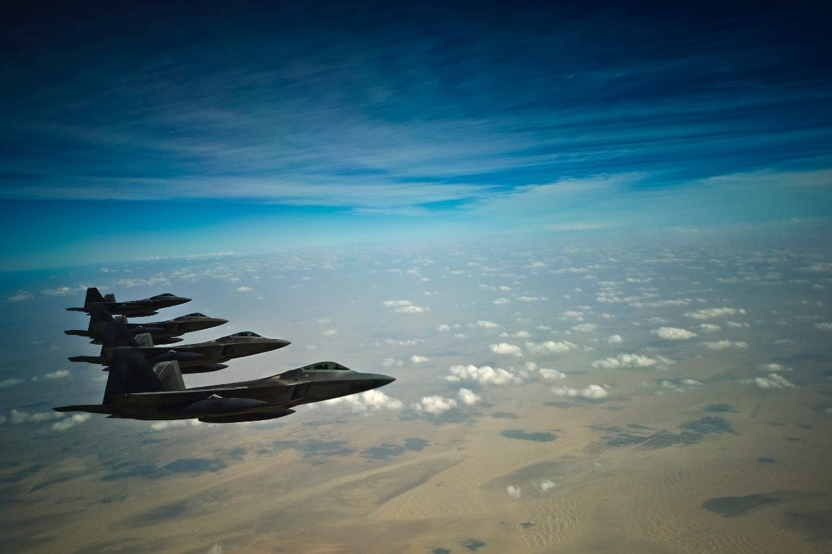 F-22 over Middle East