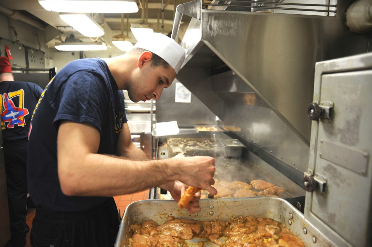 Aircraft carrier kitchen
