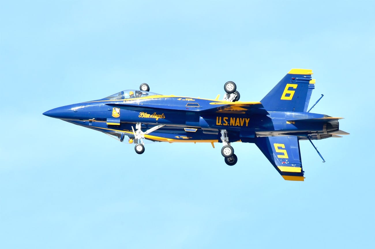 Blue angels side by side