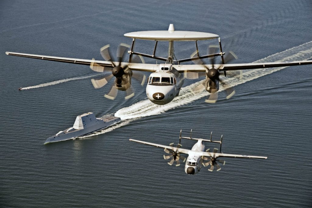 E-2D Hawkeye USS Zumwalt