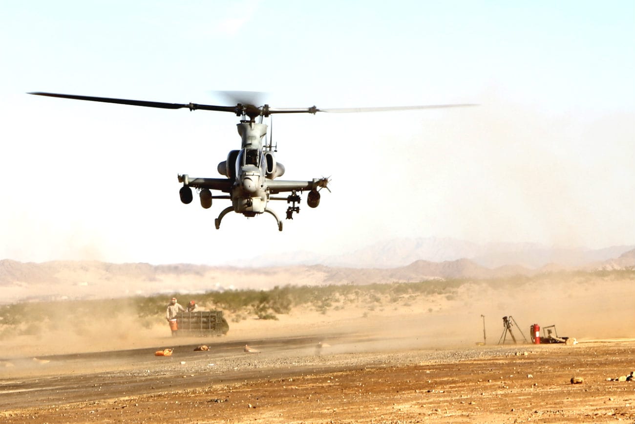 AH-1 Cobra Helicopter dust