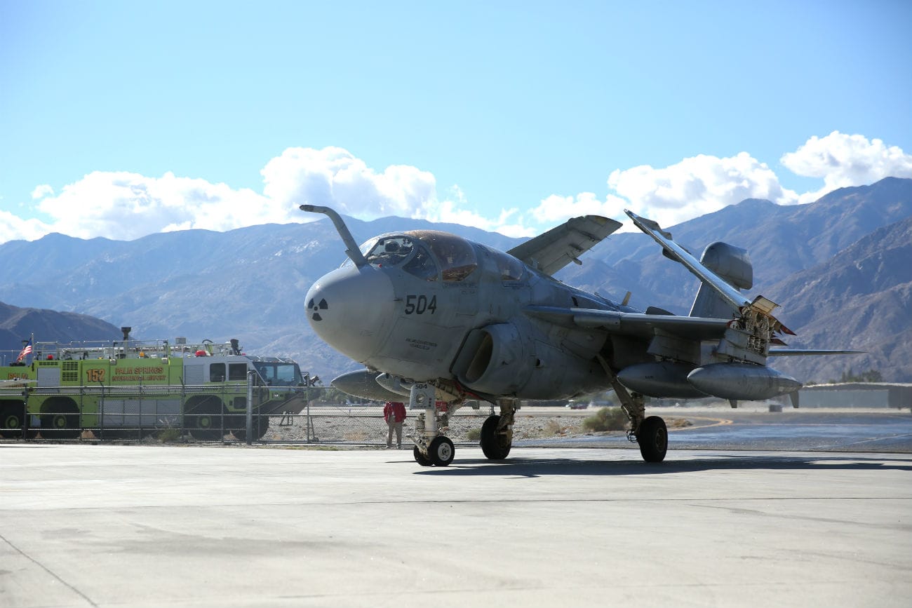 EA-6b Prowler folded up