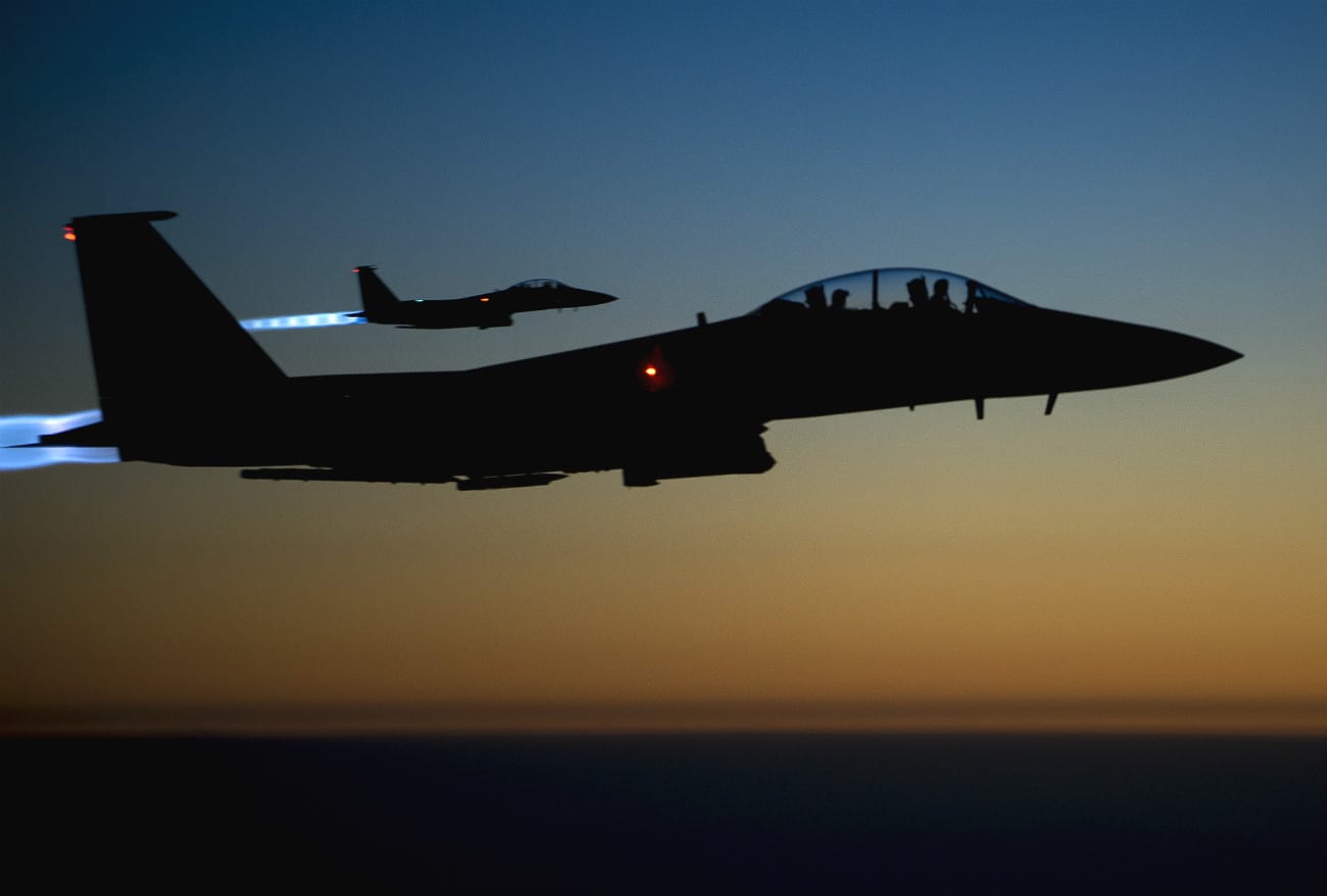 F-15 eagles sunrise