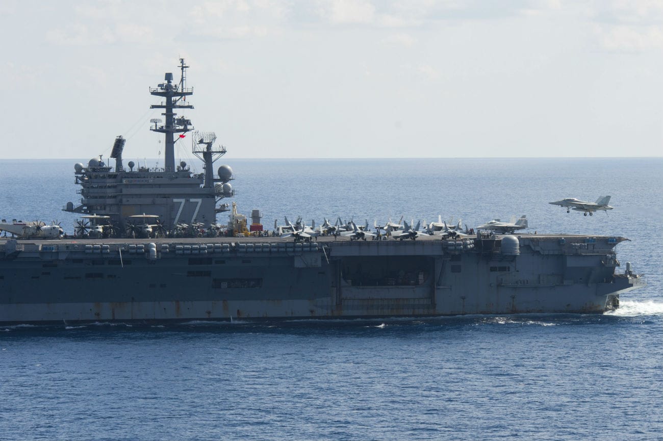 Landing on aircraft carrier