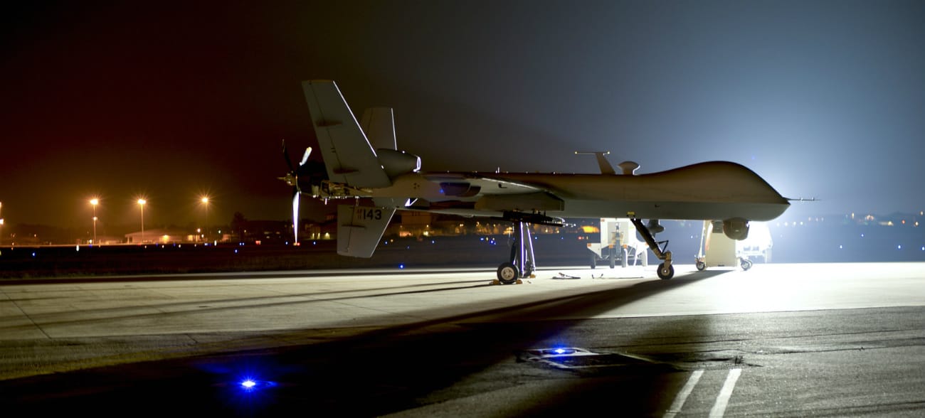 MQ-9 Reaper on the flightline